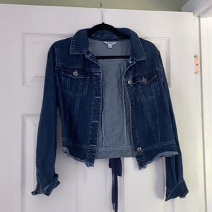 Bb Dakota tie back Jean denim jacket size medium